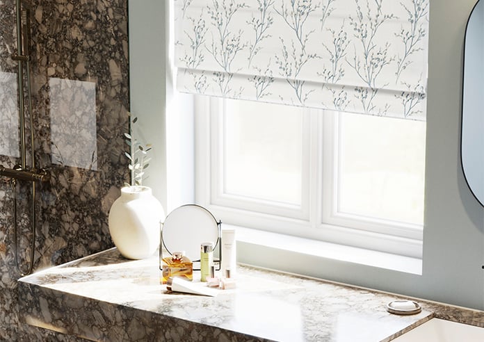 Laura Ashley Pussy Willow, Off White/Seaspray - Twist&Fit Roman Blind - Image 5